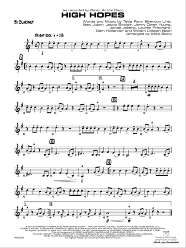 High Hopes: 1st B-flat Clarinet