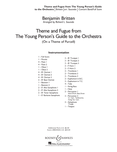 Theme and Fugue from The Young Person's Guide to the Orchestra - Conductor Score (Full Score)