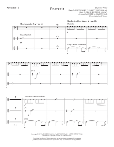 Portrait (Large Ensemble) (arr. Joseph M. Martin) - Percussion 1-3