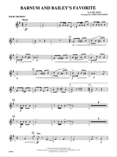 Barnum and Bailey's Favorite: 2nd B-flat Trumpet