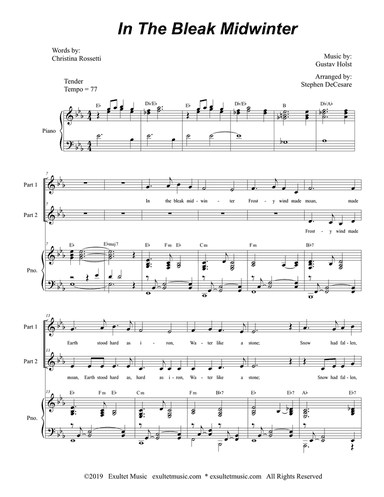 In The Bleak Midwinter (2-part choir)