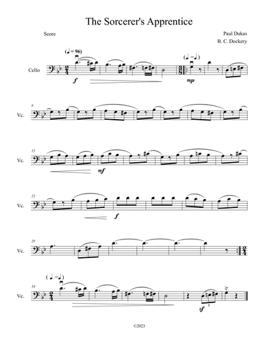 The Sorcerer's Apprentice (Cello Solo)