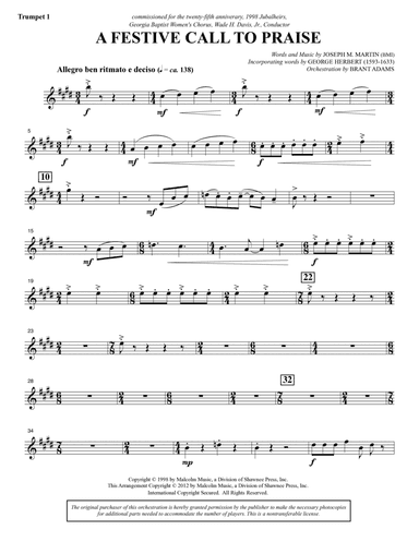 A Festive Call to Praise - Bb Trumpet 1
