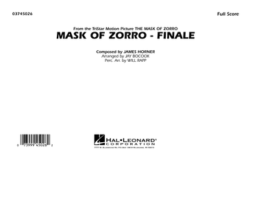 The Mask of Zorro - Finale (arr. Jay Bocook) - Full Score