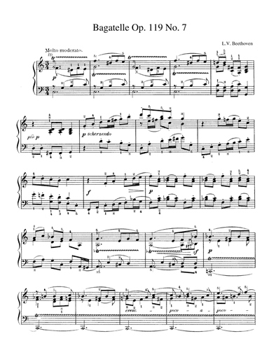 Beethoven Bagatelle Op. 119 No. 7 in C Major