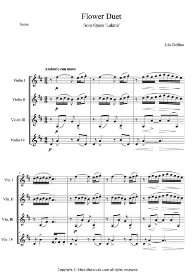 Flower Duet (from Opera Lakme) in D Major