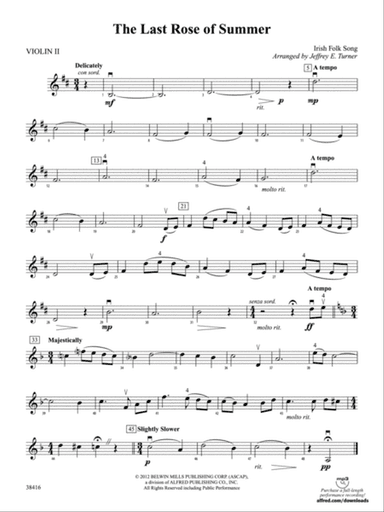 The Last Rose of Summer: 2nd Violin