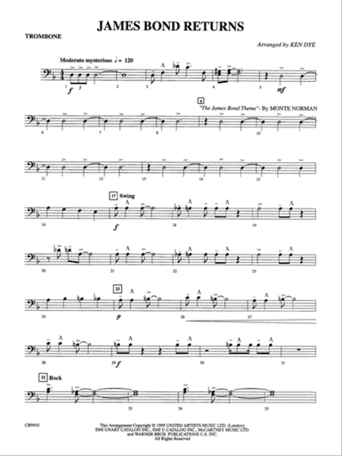 James Bond Returns: 1st Trombone