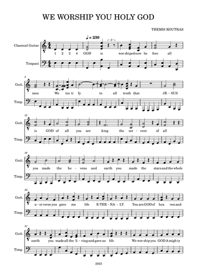 WE WORSHIP YOU HOLY GOD