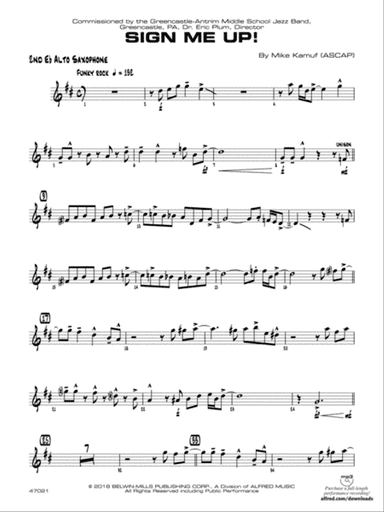 Sign Me Up!: 2nd E-flat Alto Saxophone