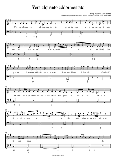 S'era alquanto addormentato