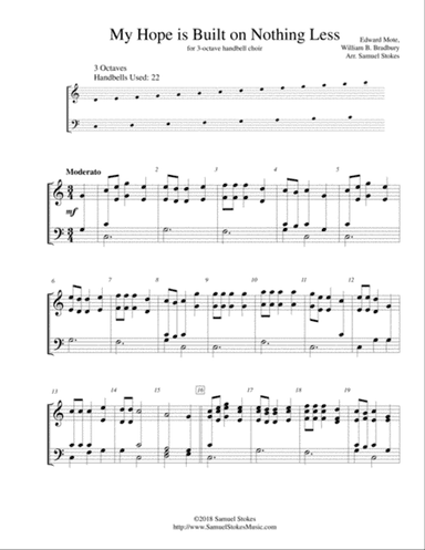 My Hope is Built on Nothing Less (The Solid Rock) - for 3-octave handbell choir