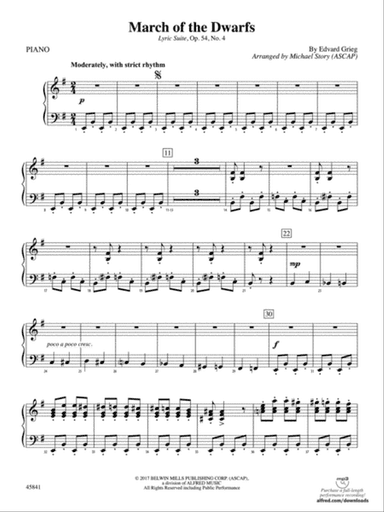 March of the Dwarfs: Piano Accompaniment