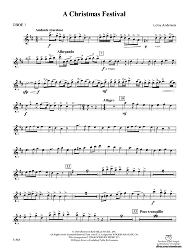 A Christmas Festival: Oboe