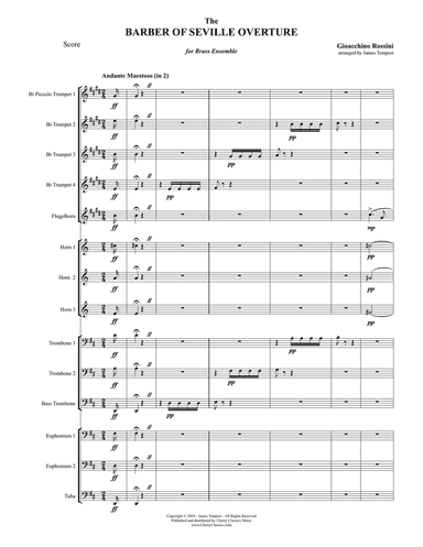 The Barber of Seville Overture for 14-part Brass Ensemble