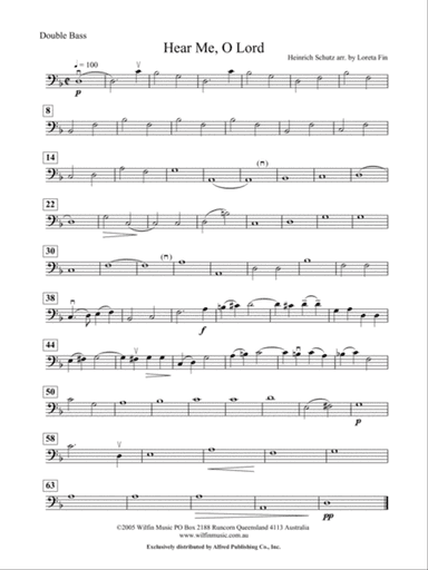 Hear Me O Lord: String Bass