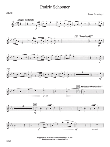 Prairie Schooner: Oboe