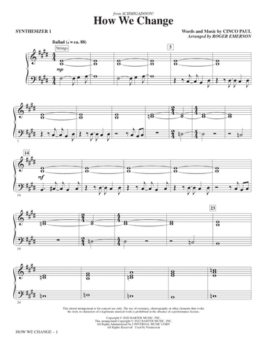 How We Change (Schmigadoon Finale) (from Schmigadoon!) (arr. Roger Emerson) - Synthesizer I