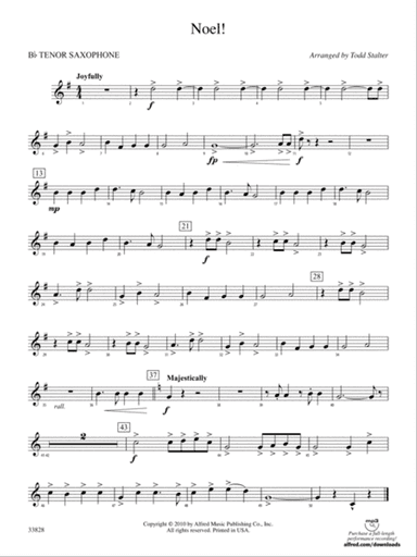 Noel!: B-flat Tenor Saxophone