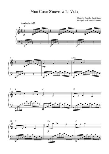 Mon Cœur S'ouvre à Ta Voix