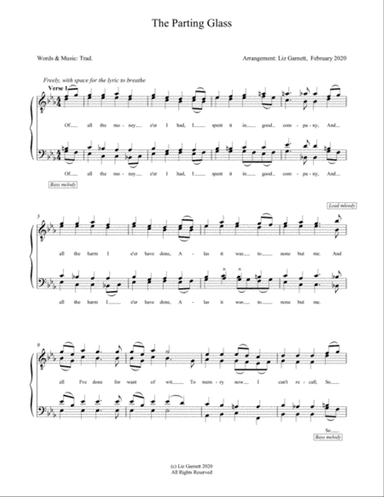 The Parting Glass (men's voicing)