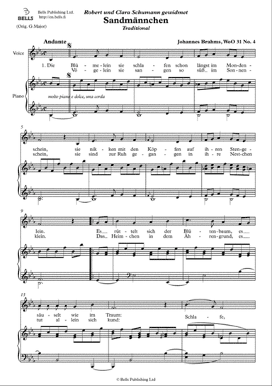 Sandmannchen, WoO 31 No. 4 (E-flat Major)