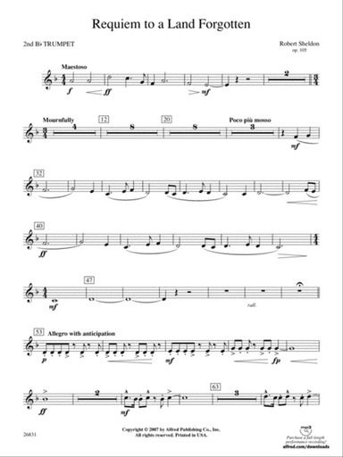 Requiem to a Land Forgotten: 2nd B-flat Trumpet