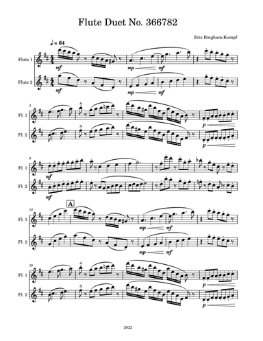 Flute Duet No. 366782