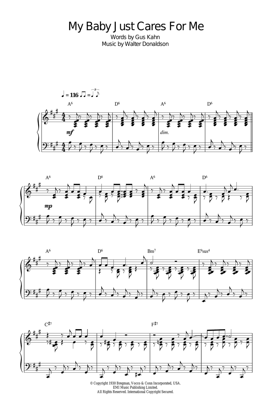 My Baby Just Cares For Me