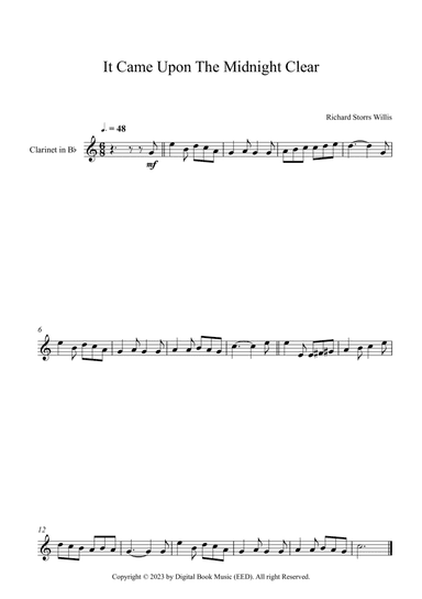It Came Upon The Midnight Clear - Richard Storrs Willis (Clarinet)