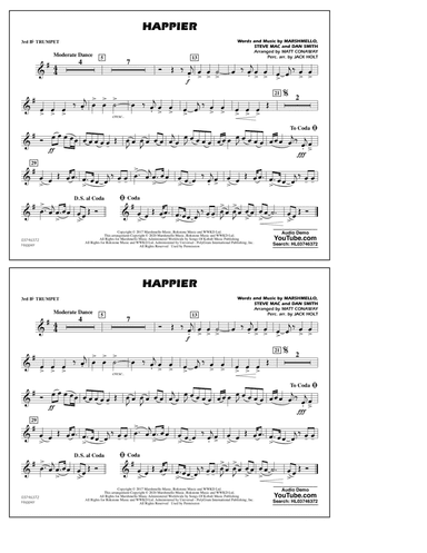 Happier (arr. Matt Conaway and Jack Holt) - 3rd Bb Trumpet