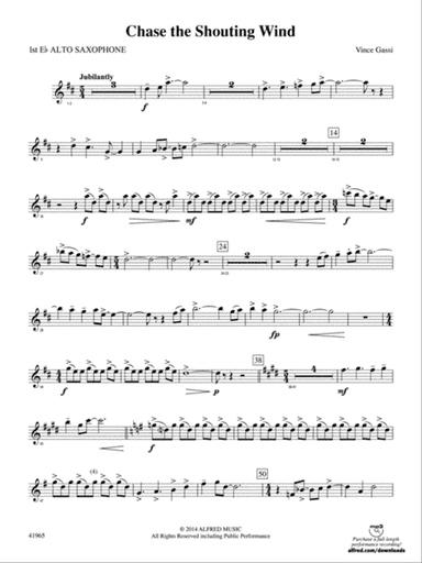 Chase the Shouting Wind: E-flat Alto Saxophone