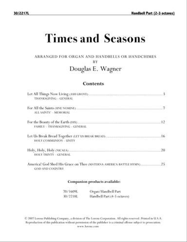 Times and Seasons - Reproducible Handbell Part (2-3 oct)
