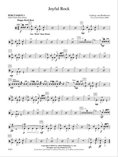 Joyful Rock: 1st Percussion