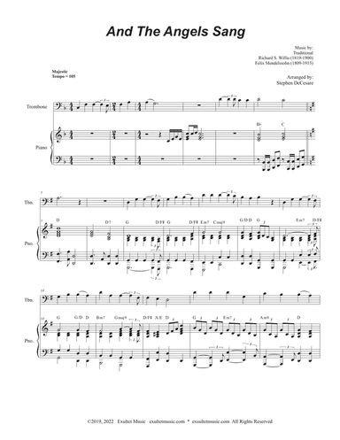 And The Angels Sang (Trombone solo and Piano)