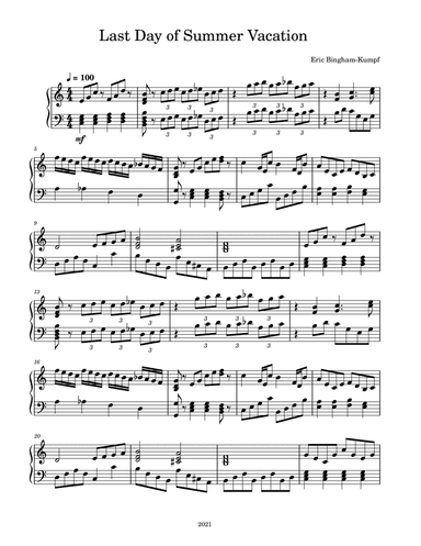 Last Day of Summer Vacation