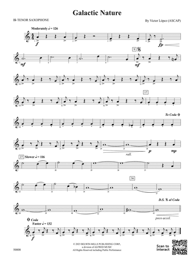 Galactic Nature: B-flat Tenor Saxophone