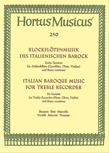 Blockflotensonaten des italienischen Barock