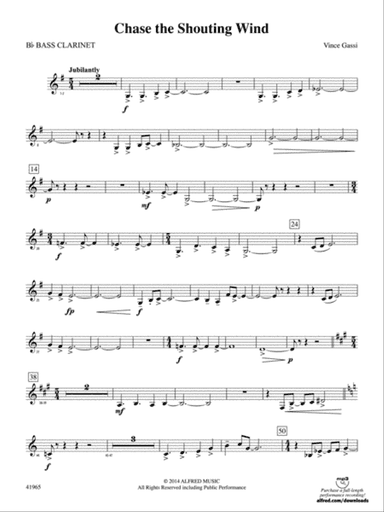 Chase the Shouting Wind: B-flat Bass Clarinet