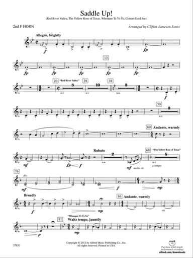 Saddle Up!: 2nd F Horn