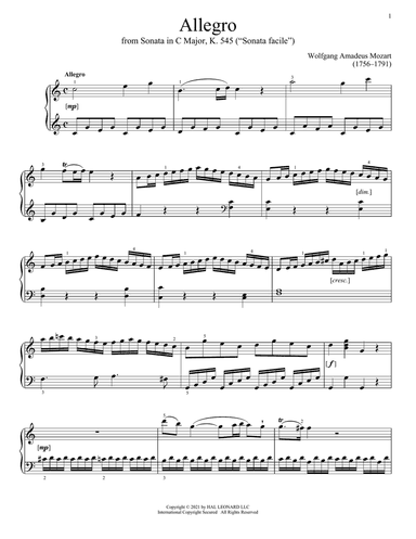 Allegro, K. 545