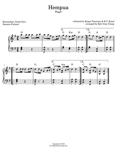 Hempua (Wiggle) (piano solo)