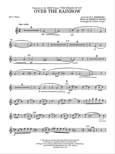 Over the Rainbow: 4th Flute