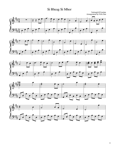 Si Bheag Si Mhor (Irish Folk Tune - Piano Solo)