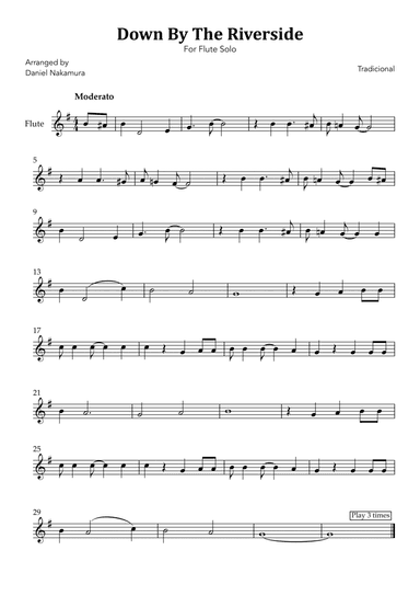 Down By The Riverside (For Flute Solo)