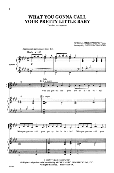 What You Gonna Call Your Pretty Little Baby