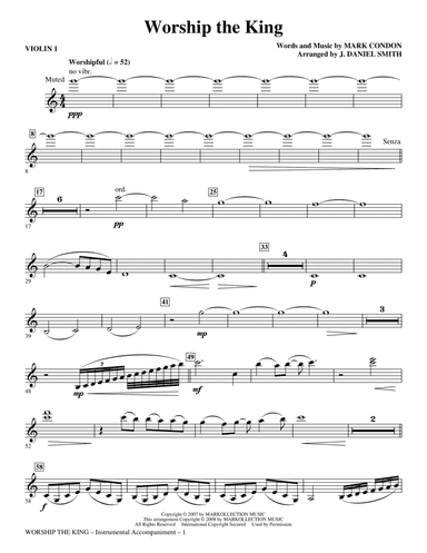 Worship the King (arr. J. Daniel Smith) - Violin 1