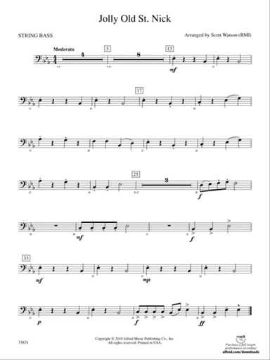 Jolly Old St. Nick: (wp) String Bass
