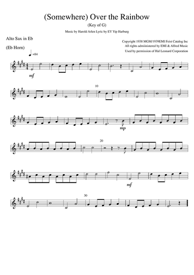 Over The Rainbow (from The Wizard Of Oz)