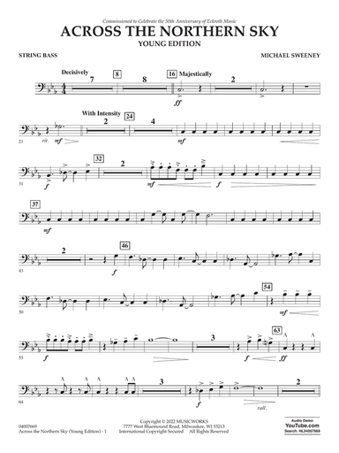 Across The Northern Sky (Young Edition) - String Bass